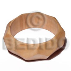 natural white wood bangle