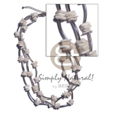 3 rows metal bars with white rose