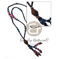 2 3mm natural black coco Pokalet. with tassled