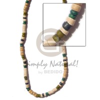 4 5mm heishe bleach  pukalet  green