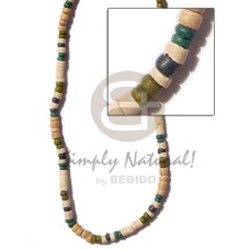 4 5mm heishe bleach  pukalet  green