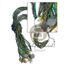 3 rows glass beads and 3 rows