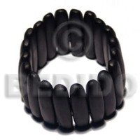 elastic natural white wood dyed black stick
