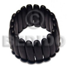 elastic natural white wood dyed black stick