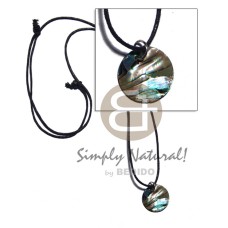 25mm paua abalone on adjustable wax cord