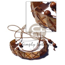 9 pcs. 20mmx20mm square brownlip choker on