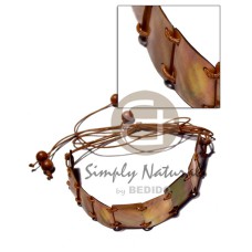 9 pcs. 20mmx20mm square brownlip choker on