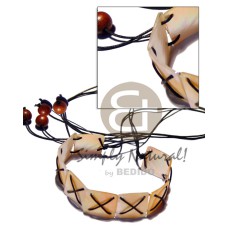 9 pcs. 20mmx20mm square mother of pearl shell (MOP) choker on