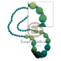 graduated wrapped wood beads and round 10mm