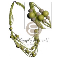 5 rows graduated multilayered lime green