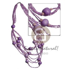 5 rows graduated multilayered lilac glass
