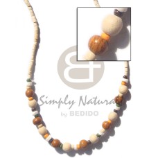 2 3 coco heishe bleach with 6mm wood