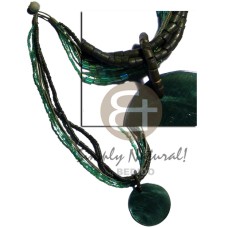 6 rows 2 3mm olive green tones coco heishe,