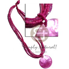 6 rows 2 3mm pink tones coco heishe, glass