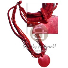 6 rows 2 3mm red tones coco heishe, glass