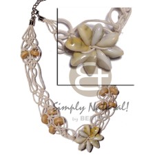 wax cord macrame with sigay flower and