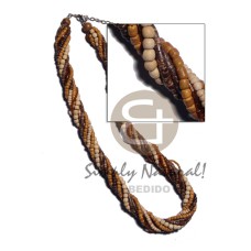 10 rows  2 3mm brown tones coco