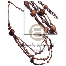 brown tones 2 layers wax cord with
