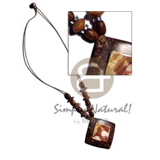 45mm diamond coco pendant with 25mm mother of pearl shell (MOP)