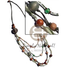 olive green tones 2 layers wax cord