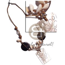 2 layer wax cord with wood beads,sigay,