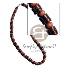 7 8mm natural brown coco heishe with dyed