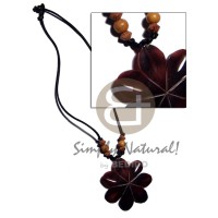 60mm flower black tab shell in wax