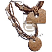 5 rows 2 3mm coco heishe natural naturalbrown