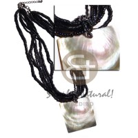 6 layers black 2 3mm coco heishe glass