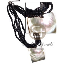 6 layers black 2 3mm coco heishe glass
