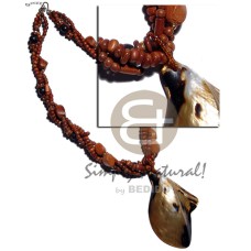 3 rows twisted bayong natural wood brown