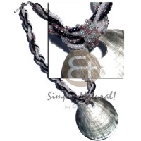 10 rows twisted glass beads with 75mm