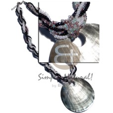 10 rows twisted glass beads with 75mm