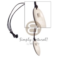 40mmx15mm white carabao bone surfboard with fin