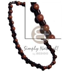round bayong wood beads with cylinder camagong