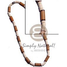 4 5mm coco heishe bleach with bamboo with