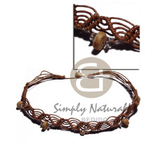 macrame wax cord with 7 8mm coco Pokalet.