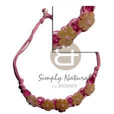 4 pcs. 17mm nop flower on braided
