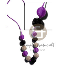 20mm 25mm round wrapped wood beads in