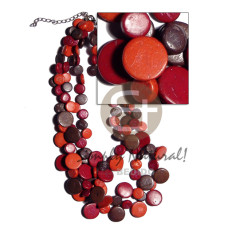 3 layers 10mm and 15mm alternate orange red brown