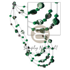 floating green kabibe shell nuggets in 3