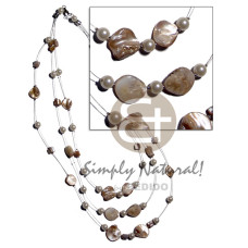 floating natural kabibe shell nuggets in 3