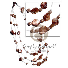 floating golden brown kabibe shell nuggets in