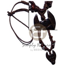 tribal carved 35mmx25mm wooden pendant with