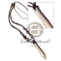tribal carved 65mmx12mm wooden dagger pendant