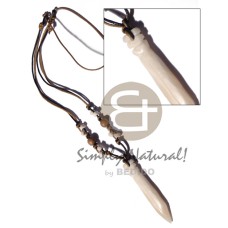 tribal carved 65mmx12mm wooden dagger pendant