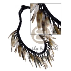 36pcs. dangling 32mmx8mm blacklip sticks in black