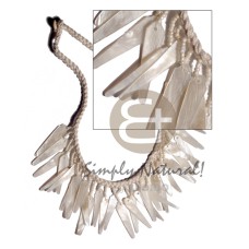 36pcs. dangling 32mmx8mm hammershell sticks in brown