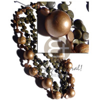 3 rows 10mm coco sidedrill in olive
