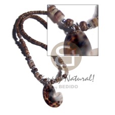 4 5mm coco heishe with 4 5mm hammershell heishe